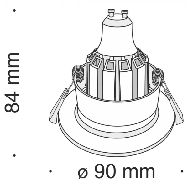 Точечный светильник Barret DL041-01W в Москве - фото схема